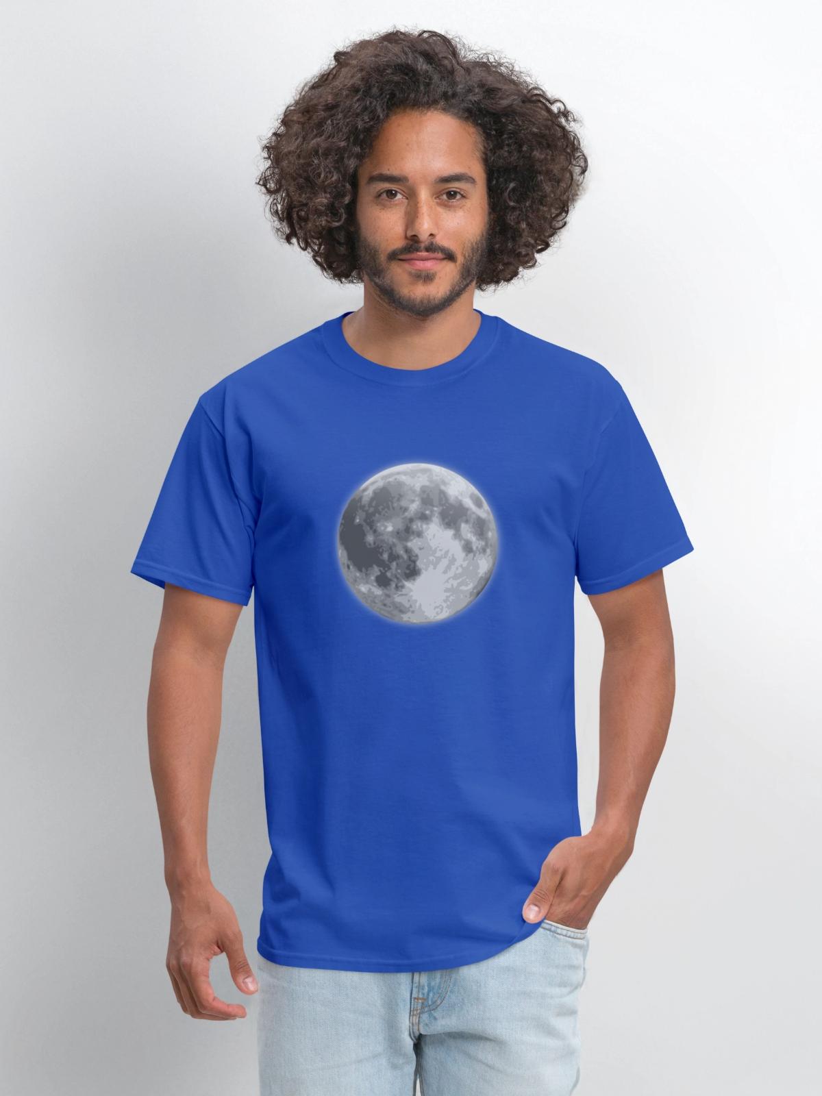 Lune - T-shirt Homme - bleu royal - Devant - Jose (178cm)