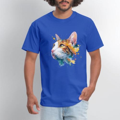 Cat: Feline Ink Burst - Men's T-Shirt