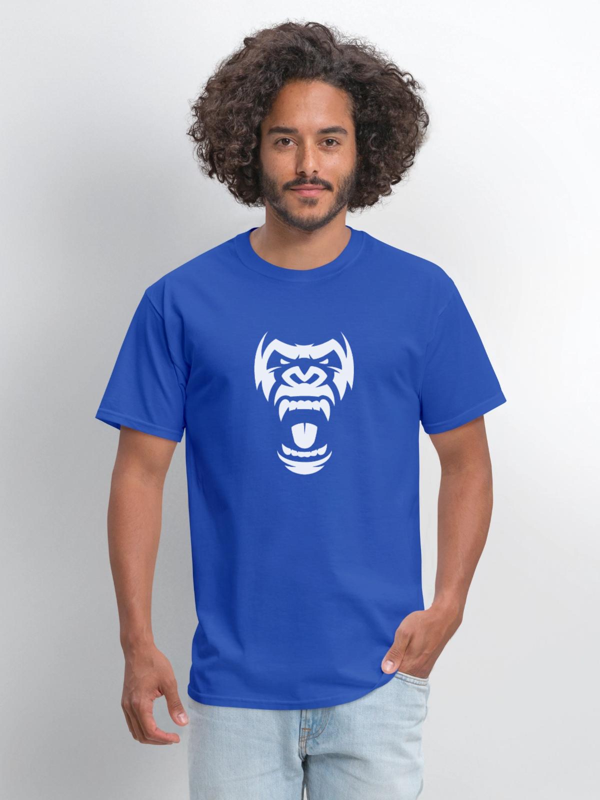 Angry Gorilla Furious Silverback - Men's T-Shirt - royal blue - Front - Jose (178cm)