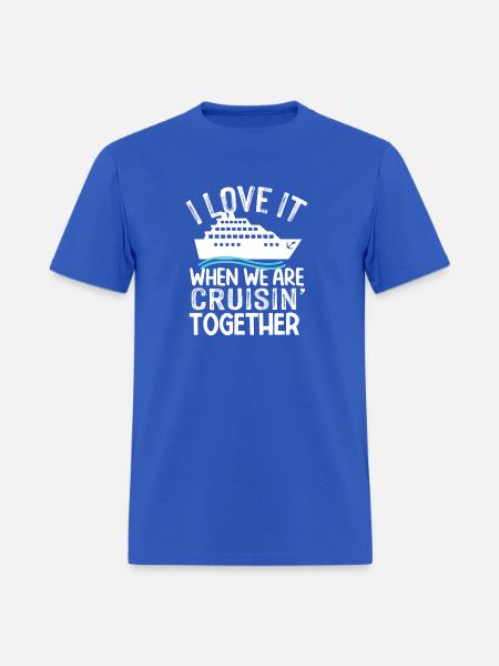 unny Cruise Art For Men Women Couple Cruising Ship - Men's T-Shirt - royal blue