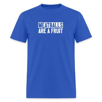 Meatballs Are A Fruit - Men's T-Shirt - royal blue - Front - Jose (178cm)