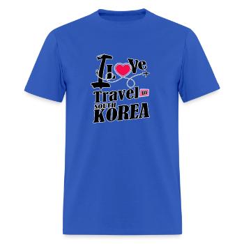 i love in korea - Men's T-Shirt - royal blue - Front - Jose (178cm)