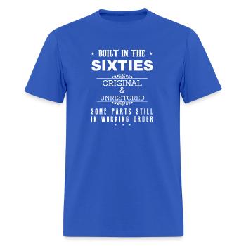 Built In The Sixties - Men's T-Shirt - royal blue - Front - Jose (178cm)