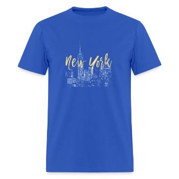 New York City - Men's T-Shirt - royal blue - Front - Jose (178cm)