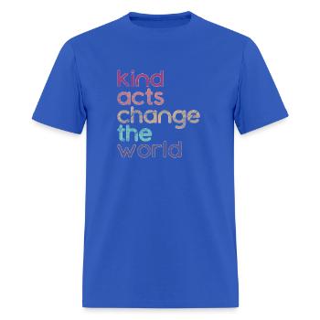 Kindness For Teachers Change The World - Men's T-Shirt - royal blue - Front - Jose (178cm)