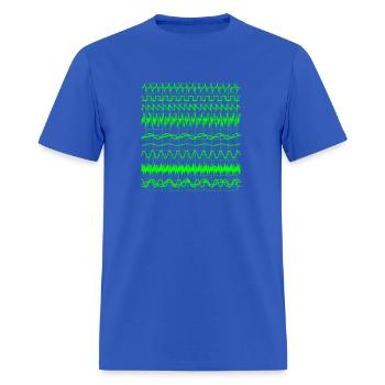 Oscilloscope Digital Waves On Screen Display - Men's T-Shirt - royal blue - Front - Jose (178cm)