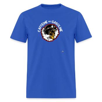 Caffeine And Gasoline ull Helmet Smoke - Men's T-Shirt - royal blue - Front - Jose (178cm)