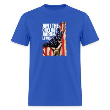 Aaron Lewis Am I The Only One T Shirt - Men's T-Shirt - royal blue - Front - Jose (178cm)