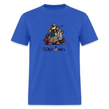 Send Dudes - Men's T-Shirt - royal blue - Front - Jose (178cm)
