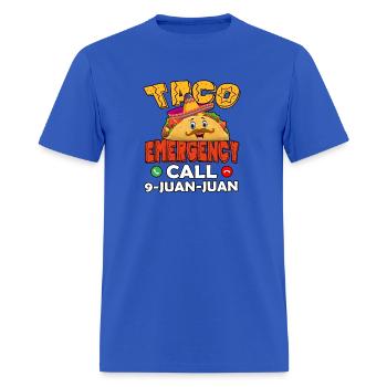 Taco Emergency Call 9 Juan Juan Funny Cinco De - Men's T-Shirt - royal blue - Front - Jose (178cm)