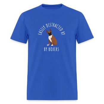 Easily Distracted By Boxers - Men's T-Shirt - royal blue - Front - Jose (178cm)
