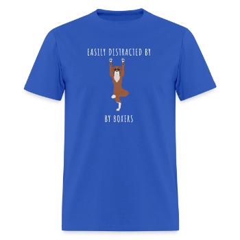Easily Distracted By Boxers - Men's T-Shirt - royal blue - Front - Jose (178cm)