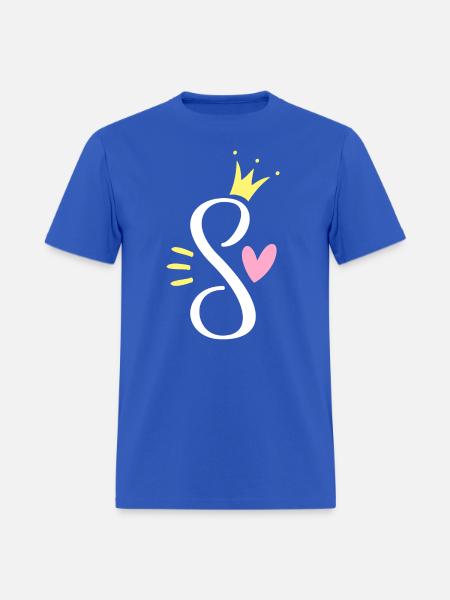 Letter S Princess Crown - Men's T-Shirt - royal blue