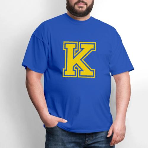 Letter k – Capital Athletic Alphabet Monogram - Men's T-Shirt