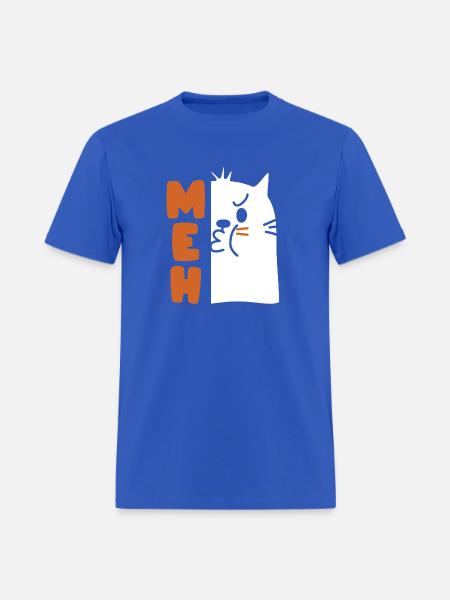 Angry Meh Cat - Men's T-Shirt - royal blue
