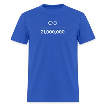 Bitcoin infinity divided by 21 million - Men's T-Shirt - royal blue - Front - Jose (178cm)