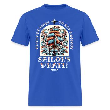 Sailor's Wrath – Nautical Tattoo Art - Men's T-Shirt - royal blue - Front - Jose (178cm)