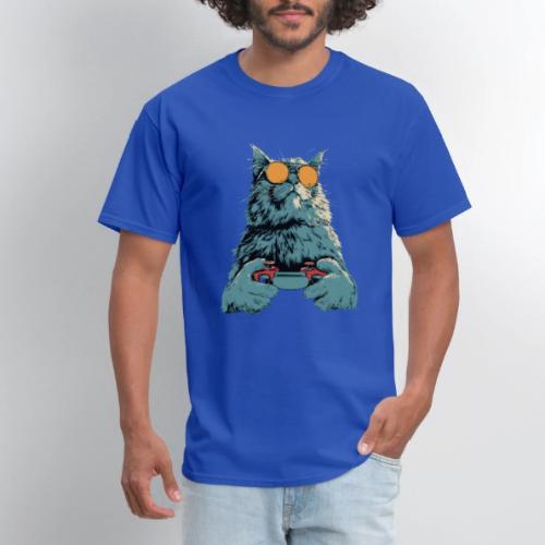Cat: Fluff Mode On - Men's T-Shirt