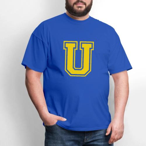 Letter U – Capital Athletic Alphabet Monogram - Men's T-Shirt