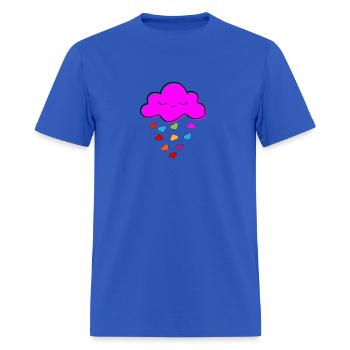 raining hearts - Men's T-Shirt - royal blue - Front - Jose (178cm)