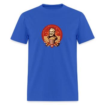 Popcorn Communist Propaganda #3 - Men's T-Shirt - royal blue - Front - Jose (178cm)