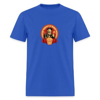 Popcorn Communist Propaganda #1 - Men's T-Shirt - royal blue - Front - Jose (178cm)