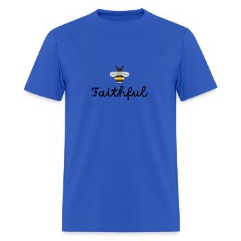 Be Faithful - Men's T-Shirt - royal blue - Front - Jose (178cm)