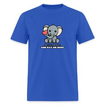 Come Live In My Heart And Pay No Rent - Men's T-Shirt - royal blue - Front - Jose (178cm)