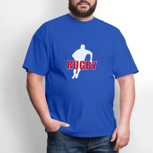 Bold Rugby Action Silhouette - Men's T-Shirt