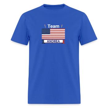 Team Andrea USA American Flag Sta Stripe - Men's T-Shirt - royal blue - Front - Jose (178cm)