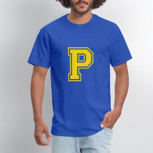 Letter P – Capital Athletic Alphabet Monogram - Men's T-Shirt