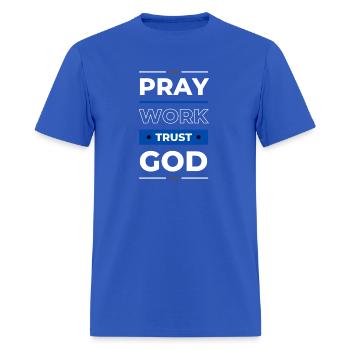 Trust God - Men's T-Shirt - royal blue - Front - Jose (178cm)