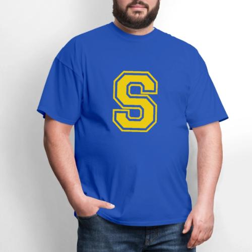 Letter S – Capital Athletic Alphabet Monogram - Men's T-Shirt