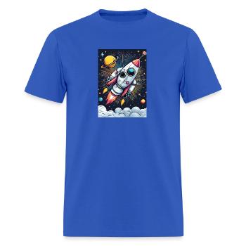 Blast Off! - Men's T-Shirt - royal blue - Front - Jose (178cm)