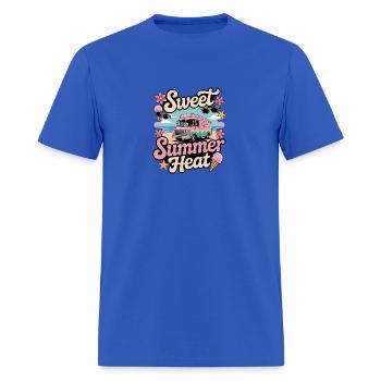 Sweet Summer Heat Ice Cream Truck Beach Fun - Men's T-Shirt - royal blue - Front - Jose (178cm)