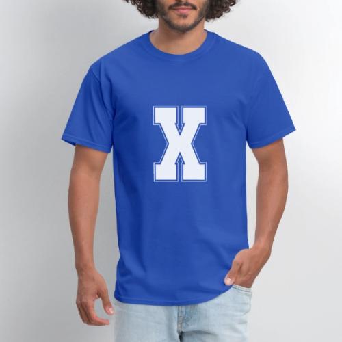 White Letter X – Varsity Alphabet Monogram - Men's T-Shirt
