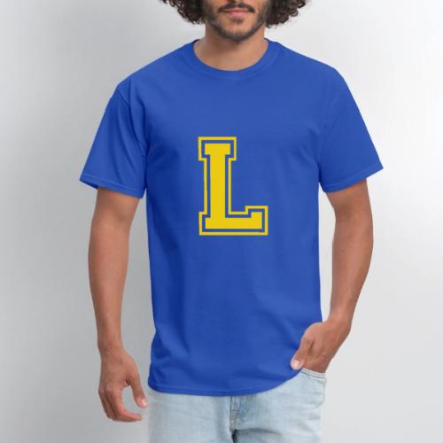 Letter L – Capital Athletic Alphabet Monogram - Men's T-Shirt