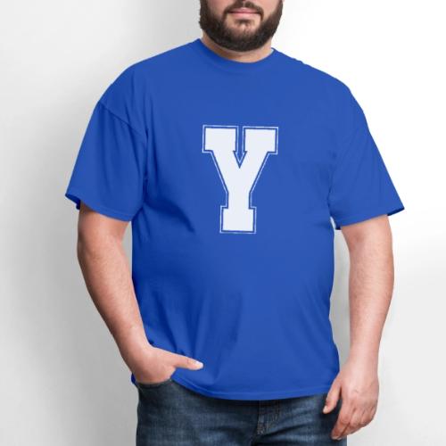 White Letter Y – Varsity Alphabet Monogram - Men's T-Shirt