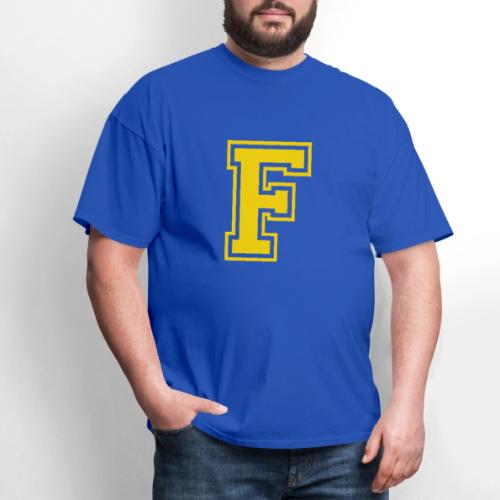 Letter F – Capital Athletic Alphabet Monogram - Men's T-Shirt