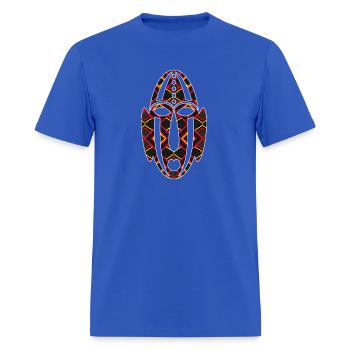 African Tribal With Kente Pattern Ghana - Men's T-Shirt - royal blue - Front - Jose (178cm)