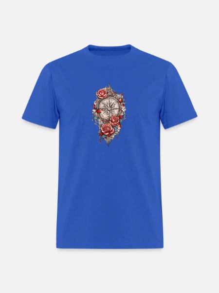 Rose Compass Elegance Collection - Men's T-Shirt - royal blue