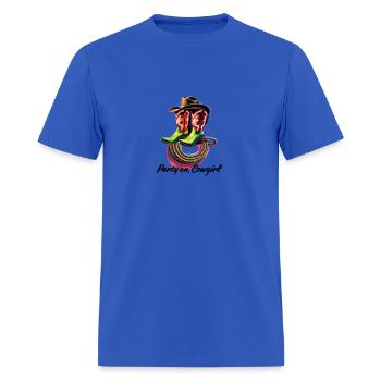 Party on Cowgirl - Men's T-Shirt - royal blue - Front - Jose (178cm)