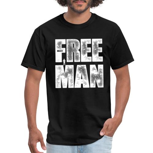 FREE MAN - White Graphic - Men's T-Shirt