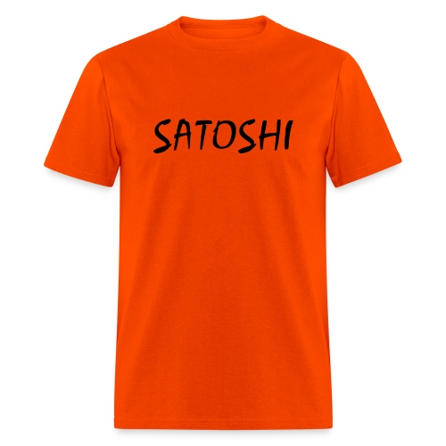 Satoshi only name stroke btc founder nakamoto - Men's T-Shirt