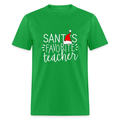 Santa's Favorite Teacher Christmas Teacher T-Shirt - Men's T-Shirt
