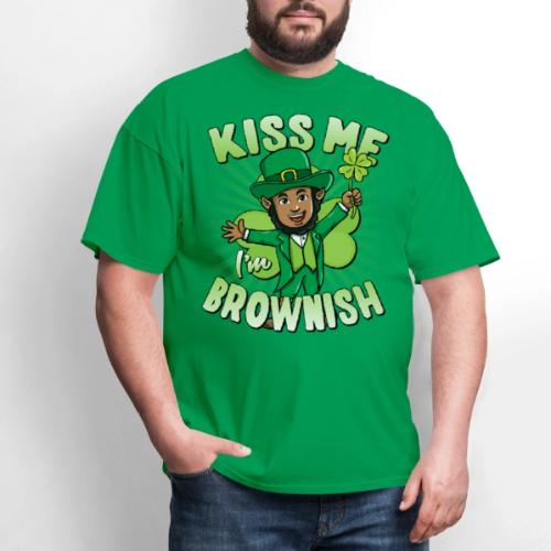 Kiss Me I'm Brownish Black Leprechaun St Patricks