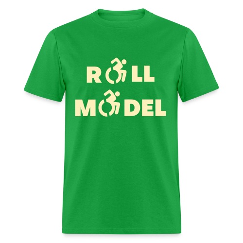 Roll model in a wheelchair, sexy wheelchair user - Men's T-Shirt