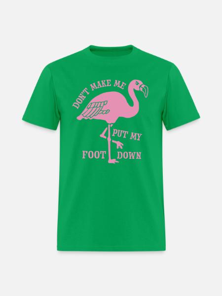 Flamingo Foot Down - Men's T-Shirt - bright green