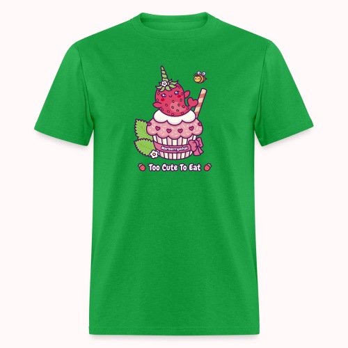 Too Cute To Eat - Strawberry Narwhal Cupcake - Men's T-Shirt