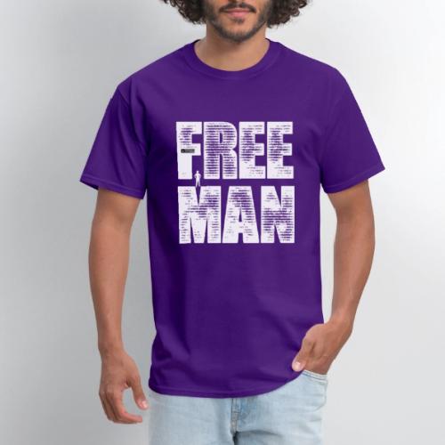 FREE MAN - White Graphic - Men's T-Shirt